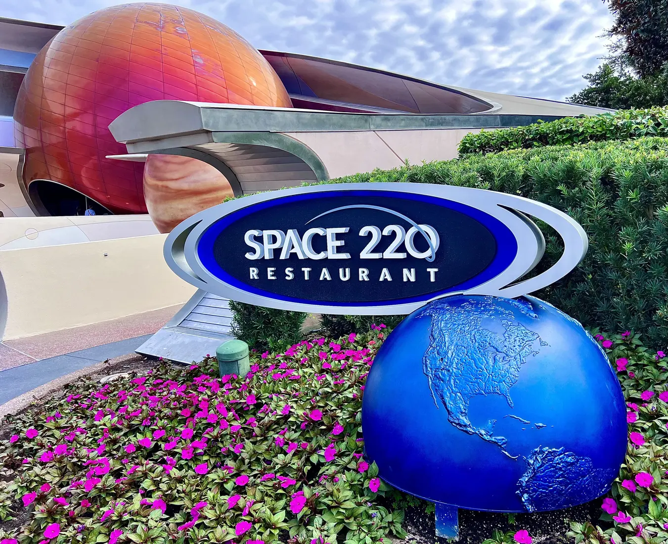 Space 220 Restaurant sign at EPCOT