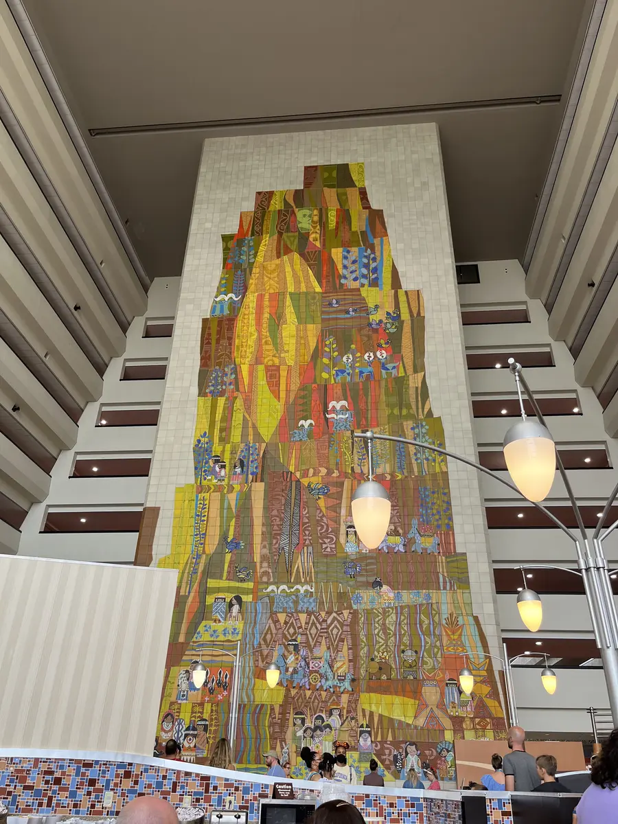 Mary Blair mural inside Disney's Contemporary Resort