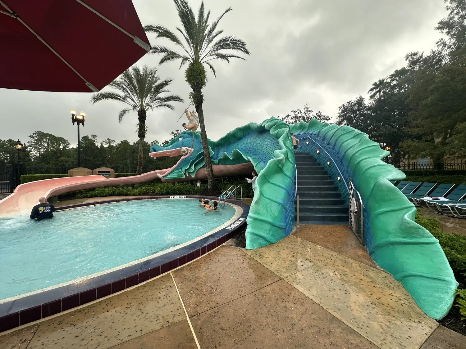 Mardi Gras themed pool at Disney's Port Orleans Resort French Quarter