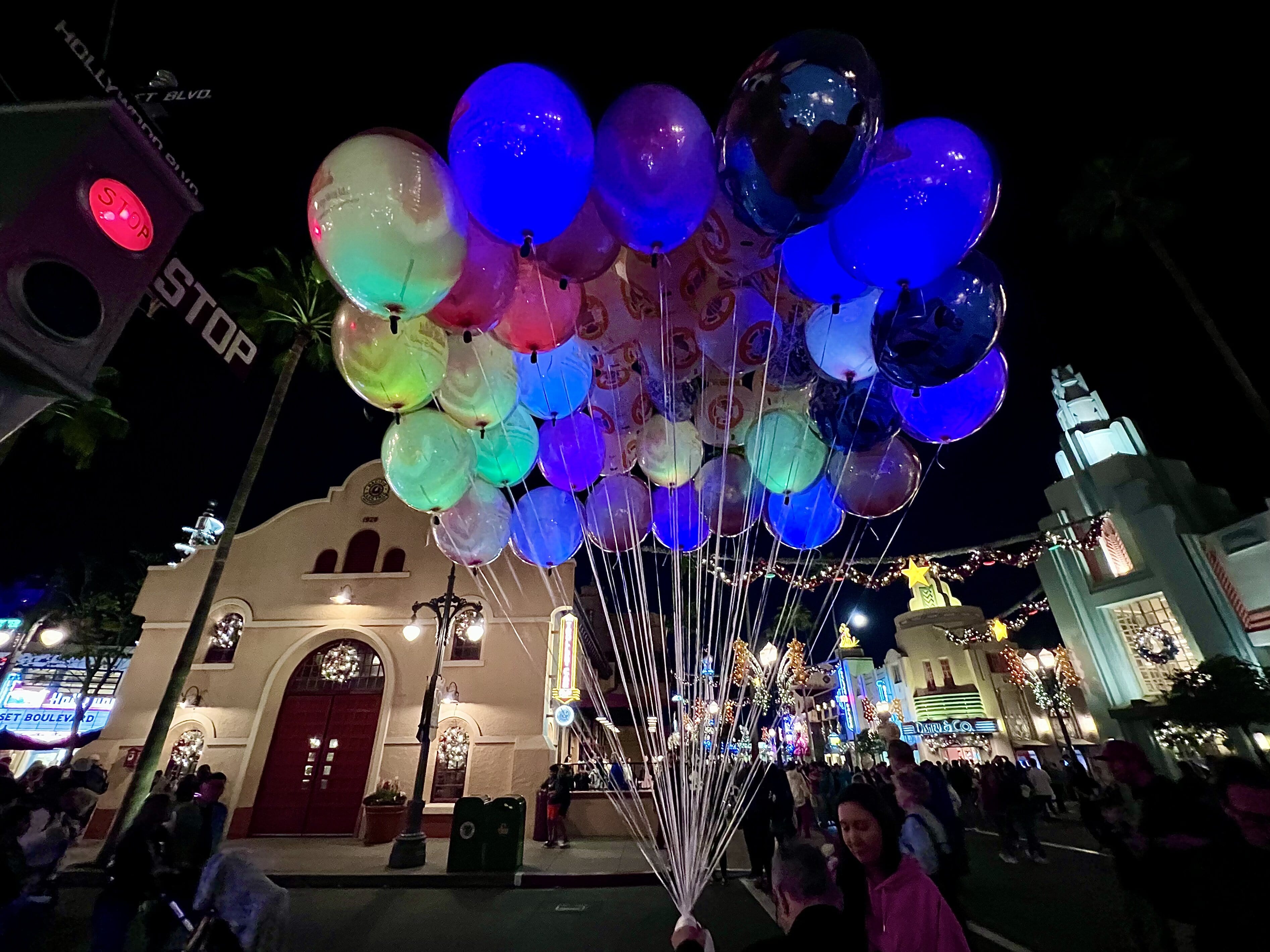 Mickey-shaped balloons filling the sky at Disney's Hollywood Studios