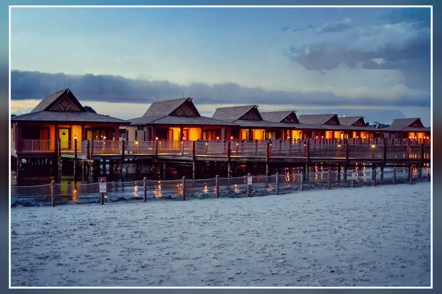 Overwater bungalows at Disney’s Polynesian Villas