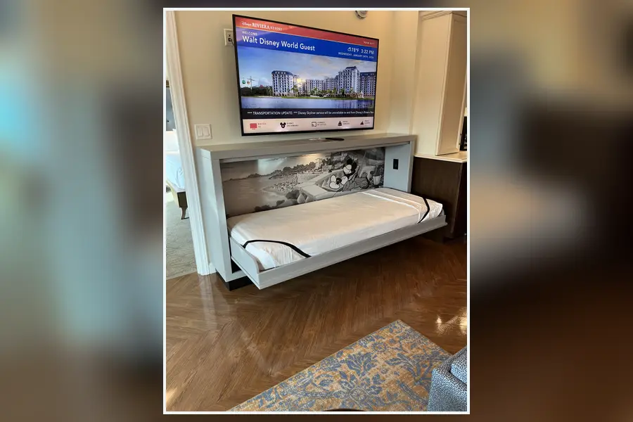 Disney’s Riviera Resort tower and European-inspired grounds